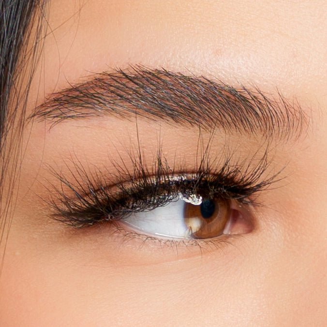 close-up of sweetheart lash strip on eye